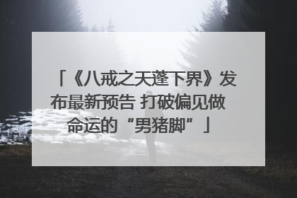 《八戒之天蓬下界》发布最新预告 打破偏见做命运的“男猪脚”