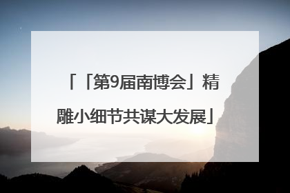 「第9届南博会」精雕小细节共谋大发展