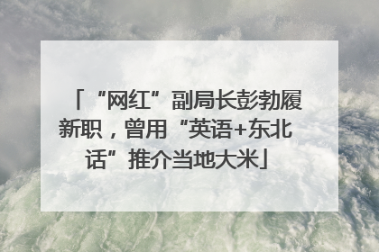 “网红”副局长彭勃履新职，曾用“英语+东北话”推介当地大米