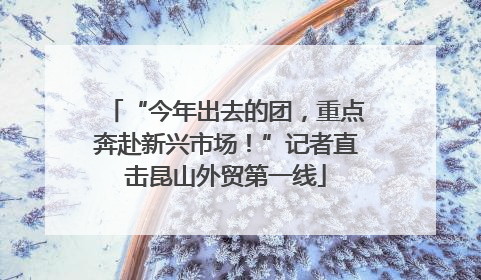 “今年出去的团，重点奔赴新兴市场！”记者直击昆山外贸第一线