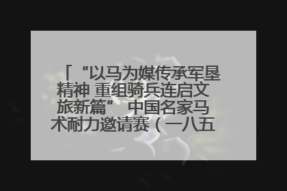 “以马为媒传承军垦精神 重组骑兵连启文旅新篇” 中国名家马术耐力邀请赛（一八五团站）暨重启骑兵连活动正式启动