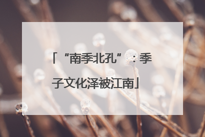 “南季北孔”：季子文化泽被江南