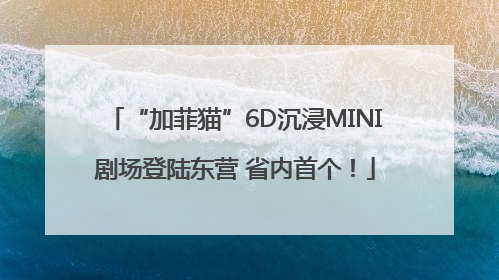 “加菲猫”6D沉浸MINI剧场登陆东营 省内首个！