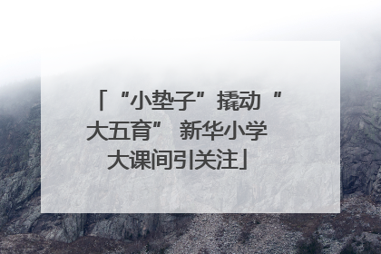 “小垫子”撬动“大五育” 新华小学大课间引关注