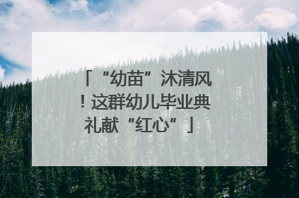 “幼苗”沐清风！这群幼儿毕业典礼献“红心”