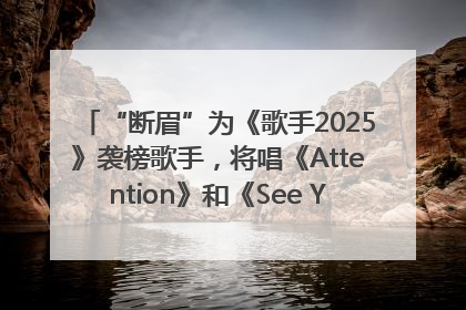 “断眉”为《歌手2025》袭榜歌手，将唱《Attention》和《See You Again》