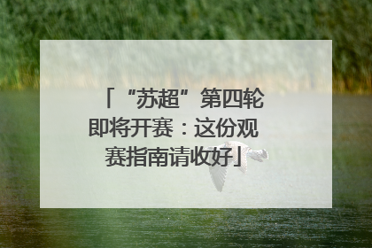 “苏超”第四轮即将开赛：这份观赛指南请收好