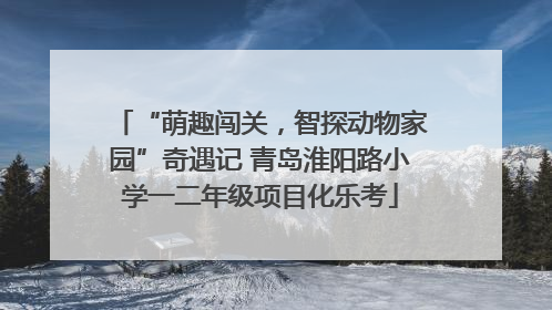 “萌趣闯关，智探动物家园”奇遇记 青岛淮阳路小学一二年级项目化乐考