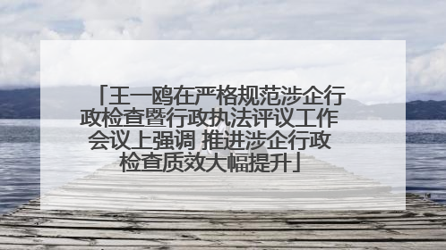 王一鸥在严格规范涉企行政检查暨行政执法评议工作会议上强调 推进涉企行政检查质效大幅提升