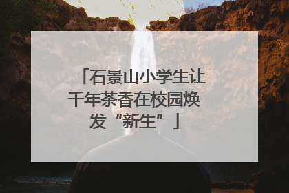 石景山小学生让千年茶香在校园焕发“新生”