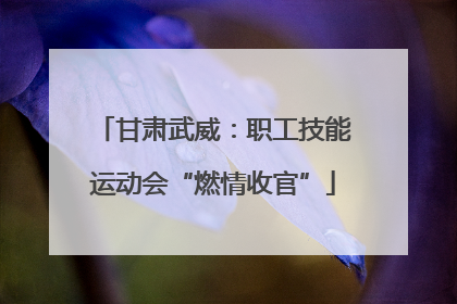 甘肃武威：职工技能运动会“燃情收官”