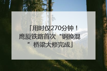 用时仅270分钟！鹰厦铁路首次“钢换混”桥梁大修完成