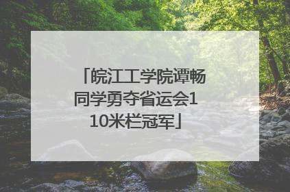 皖江工学院谭畅同学勇夺省运会110米栏冠军