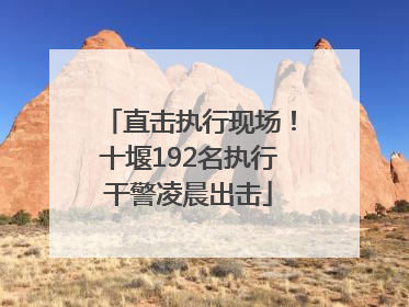 直击执行现场！十堰192名执行干警凌晨出击