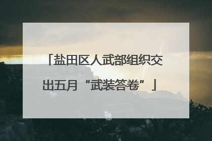 盐田区人武部组织交出五月“武装答卷”