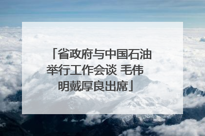 省政府与中国石油举行工作会谈 毛伟明戴厚良出席