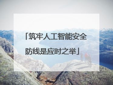 筑牢人工智能安全防线是应时之举