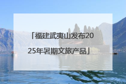福建武夷山发布2025年暑期文旅产品