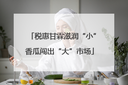 税惠甘霖滋润“小”香瓜闯出“大”市场