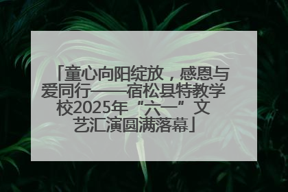 童心向阳绽放，感恩与爱同行——宿松县特教学校2025年“六一”文艺汇演圆满落幕