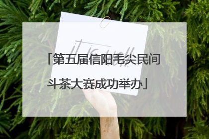 第五届信阳毛尖民间斗茶大赛成功举办
