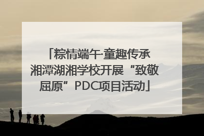 粽情端午·童趣传承 湘潭湖湘学校开展“致敬屈原”PDC项目活动