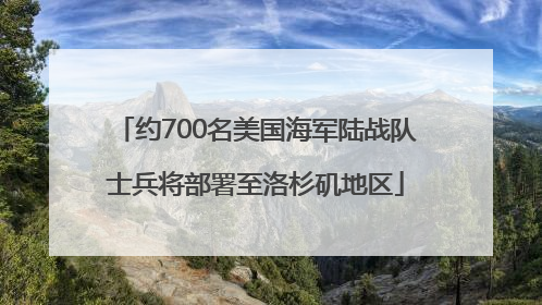 约700名美国海军陆战队士兵将部署至洛杉矶地区