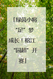 绿茵小将 “足”梦成长！榕江“园超”开赛