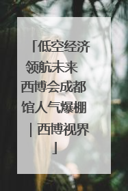 低空经济领航未来 西博会成都馆人气爆棚｜西博视界