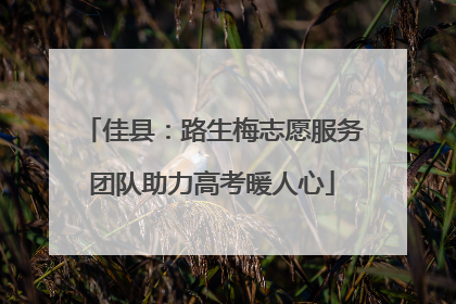 佳县：路生梅志愿服务团队助力高考暖人心