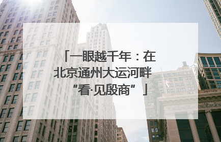 一眼越千年：在北京通州大运河畔“看·见殷商”
