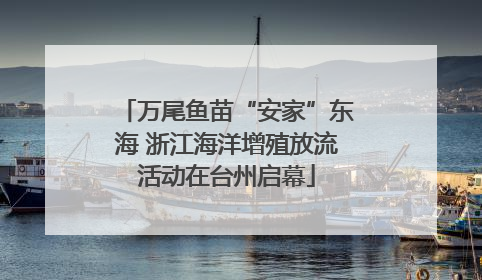 万尾鱼苗“安家”东海 浙江海洋增殖放流活动在台州启幕