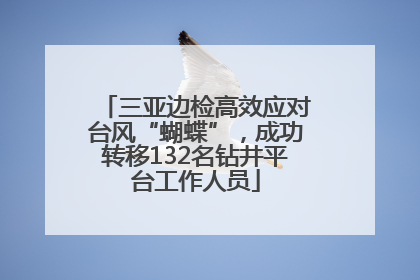 三亚边检高效应对台风“蝴蝶”，成功转移132名钻井平台工作人员