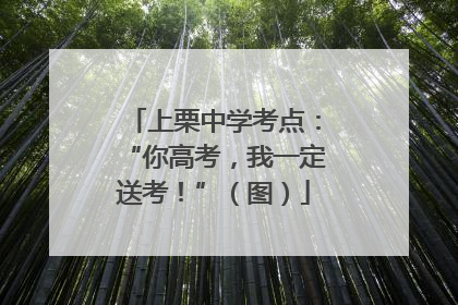 上栗中学考点：“你高考，我一定送考！”（图）