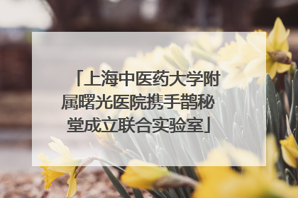 上海中医药大学附属曙光医院携手鹊秘堂成立联合实验室