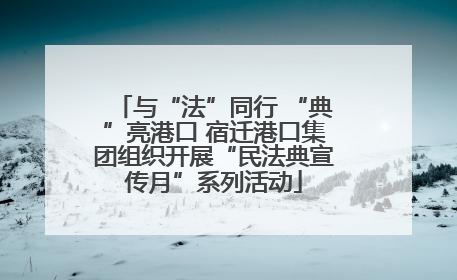 与“法”同行 “典”亮港口 宿迁港口集团组织开展“民法典宣传月”系列活动
