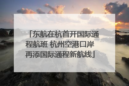 东航在杭首开国际通程航班 杭州空港口岸再添国际通程新航线