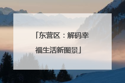 东营区：解码幸福生活新图景