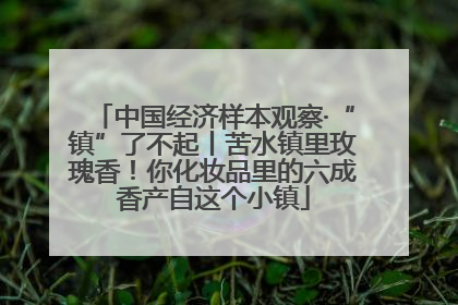 中国经济样本观察·“镇”了不起丨苦水镇里玫瑰香！你化妆品里的六成香产自这个小镇