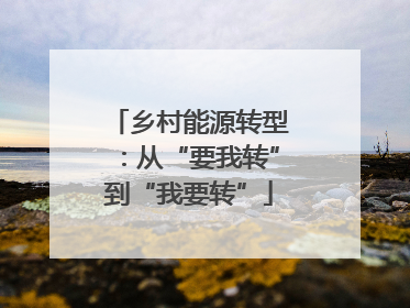 乡村能源转型：从“要我转”到“我要转”