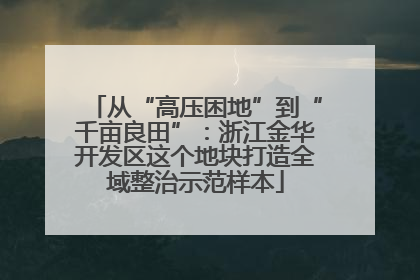 从“高压困地”到“千亩良田”：浙江金华开发区这个地块打造全域整治示范样本