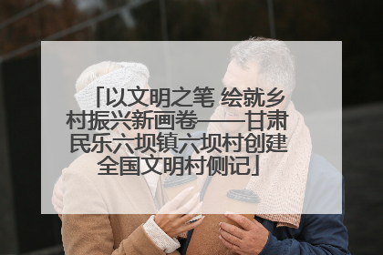 以文明之笔 绘就乡村振兴新画卷——甘肃民乐六坝镇六坝村创建全国文明村侧记