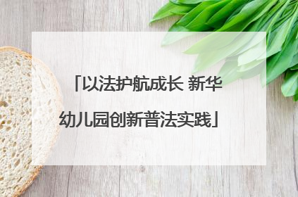以法护航成长 新华幼儿园创新普法实践