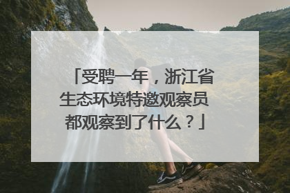 受聘一年，浙江省生态环境特邀观察员都观察到了什么？