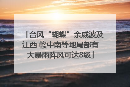 台风“蝴蝶”余威波及江西 赣中南等地局部有大暴雨阵风可达8级