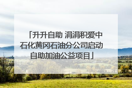 升升自助 涓涓积爱中石化黄冈石油分公司启动自助加油公益项目