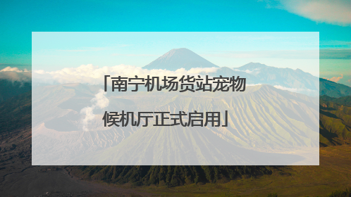 南宁机场货站宠物候机厅正式启用