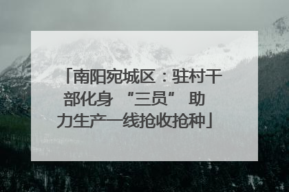南阳宛城区：驻村干部化身 “三员” 助力生产一线抢收抢种