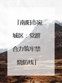 南阳市宛城区：党群合力筑牢禁烧防线