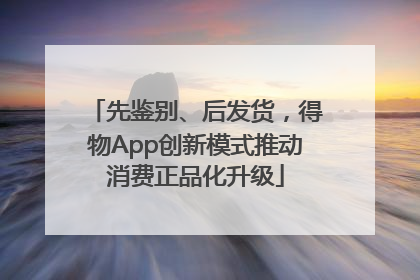先鉴别、后发货，得物App创新模式推动消费正品化升级